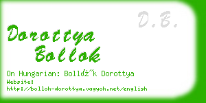 dorottya bollok business card